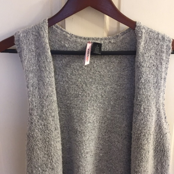 Long open grey cardigan - Picture 3 of 3